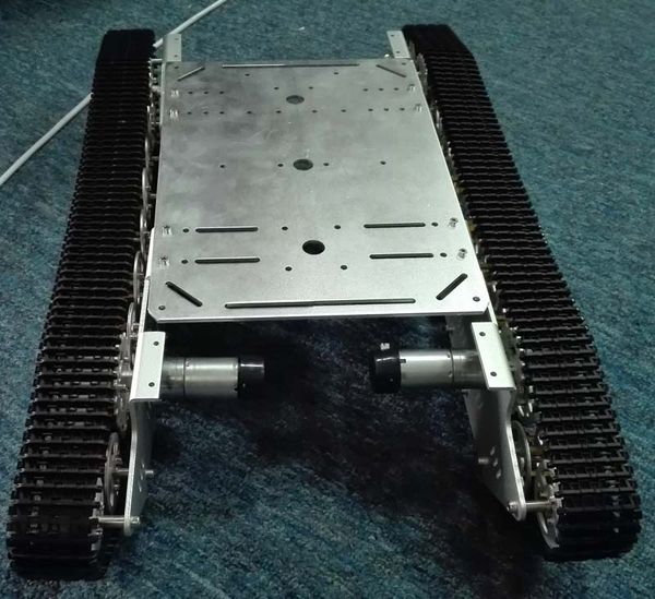 

rc metal tank chassis 4wd robot crawler tracked caterpillar track chain car vehicle mobile platform tractor toy