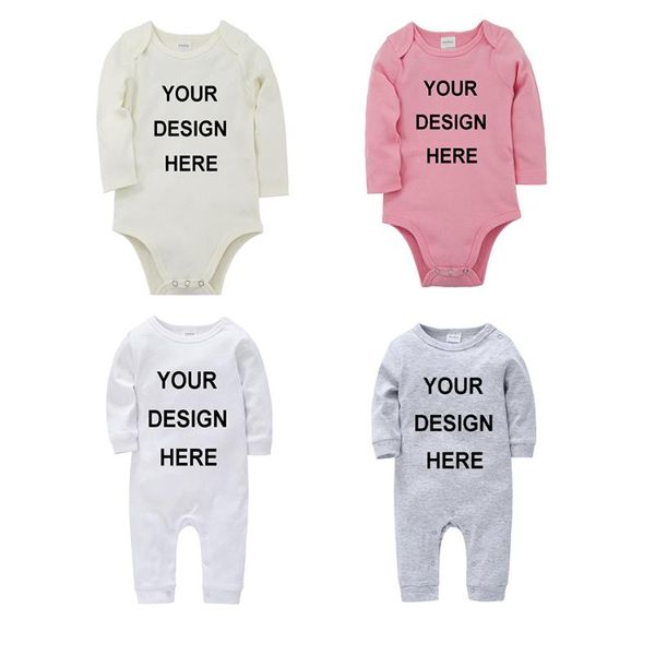 

personalized rompers customed baby bodysuit solid toddler girls jumpsuit onesie custom letters ps printed one piece roupas, Blue