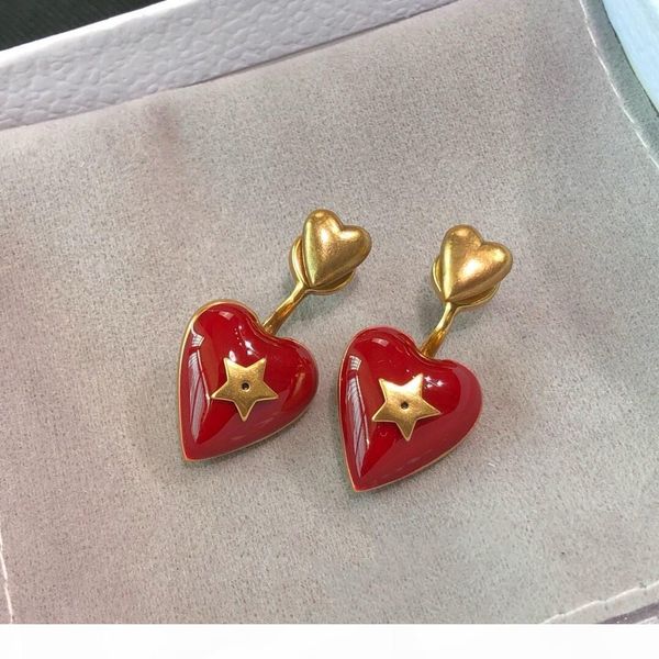 

урожай любви эпоксидного дня валентина ограниченного дизайнер серьга роскошь дизайнер ювелирные женщины серьга, Golden