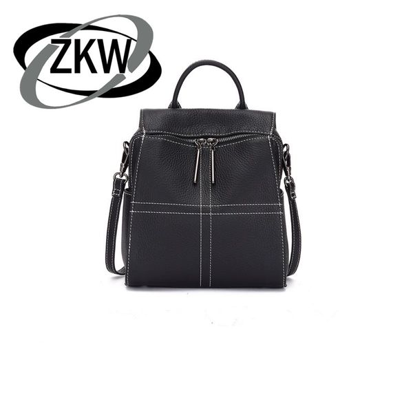 

2019 real leather female first layer leather shoulder bag women backpack new fashion student genuine bags