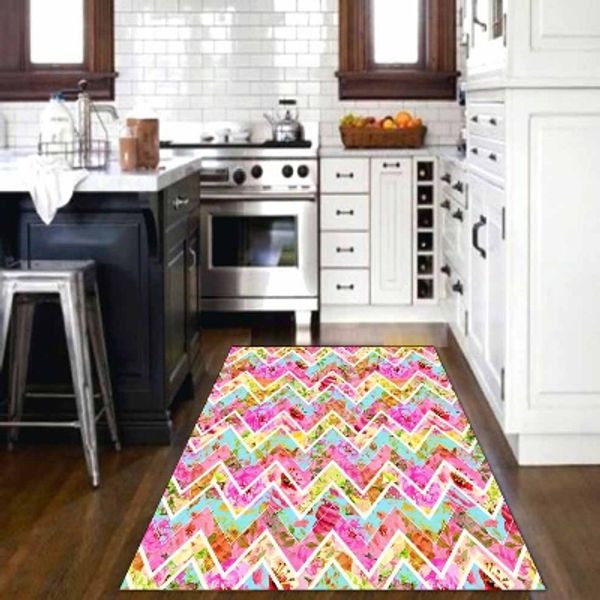 

else abstract pink green yellow lines geometric watercolor 3d print non slip microfiber kitchen modern decorative area rug mat