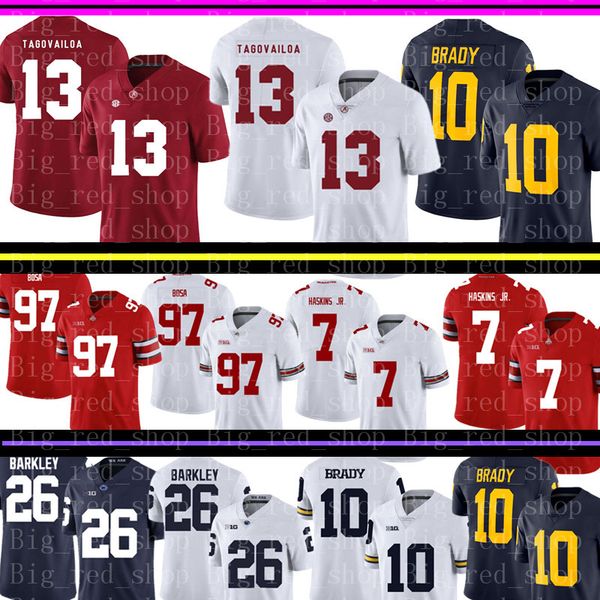 

alabama crimson tide 13 tua tagovailoa jersey mens michigan wolverines 10 tom brady college football jerseys sales, Black