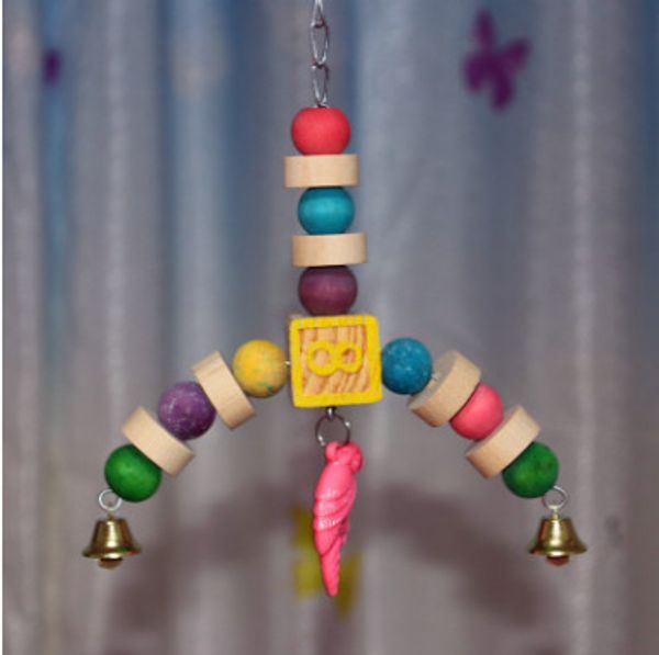 

parrot gnaw toys bird toys woodiness small bell parrot toys