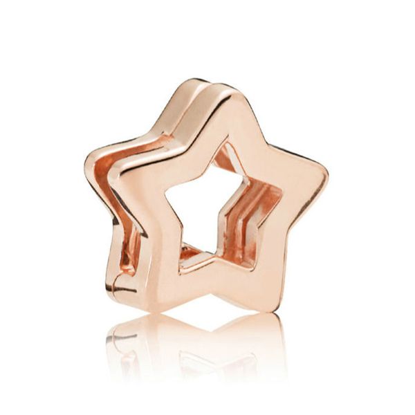 

new 100% 925 sterling silver bead 1:1 original 787544 rose reflexions star clip charm women's jewelry factory direct sales, Black