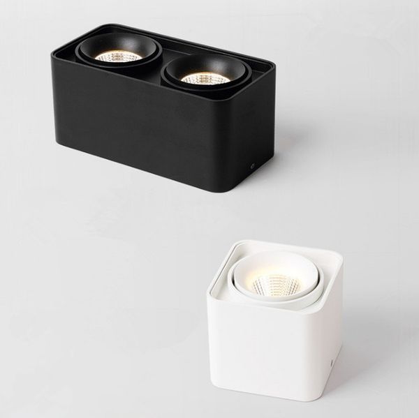 

super brightness ac 85-285v square surface mounted led cob downlights 15w 20w 30w 40w led ceiling lamp spot light