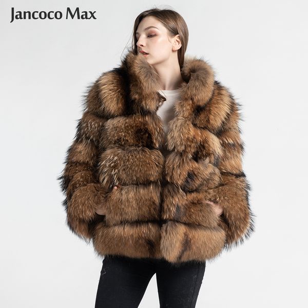 

2019 new arrival genuine raccoon fur coats winter fashion thick fur jackets women outerwear s7556, Black