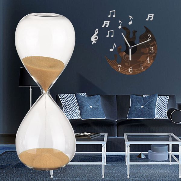 

2019 selling transparent glass hourglass timer 10 minutes time gift#20