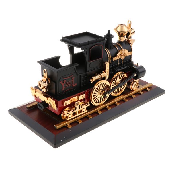 

retro moving wheel locomotive music box model with base for birthday/christmas/valentines day gift
