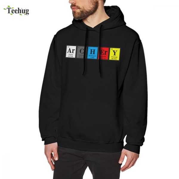 

retro archery sweatshirt popular for man long sleeve round neck fashionable, Black