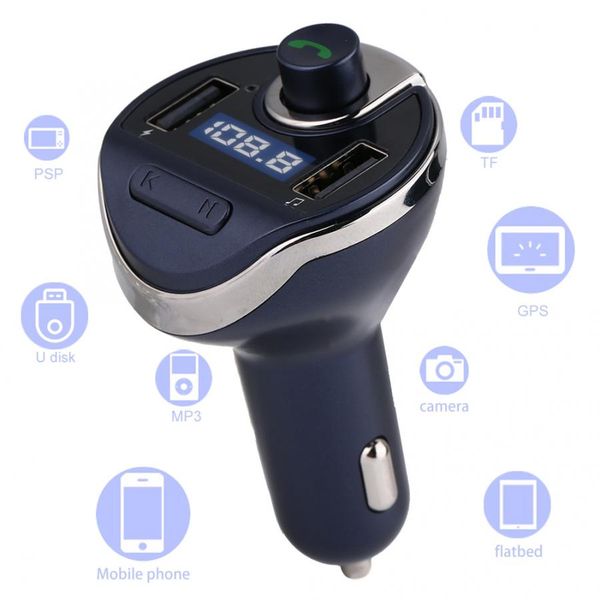 

bluetooth car kit bt car kit fm transmitter wireless radio hands-adapter usb charger hands free
