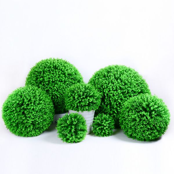 40 cm Büyük Yapay Bitkiler Plastik Milan Çim Topu Şimşir Topları Okaliptüs Topları Düğün Dekor Parti Ev Dekorasyon Bonsai Sahte Bitkiler