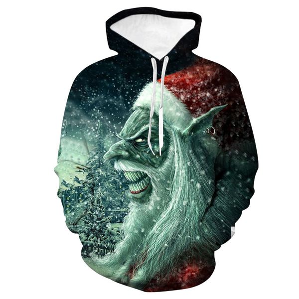 

men's autumn winter christmas casual 3d printing long sleeve sweatershirt uitloper lange mouwen sweatershirt, White;black