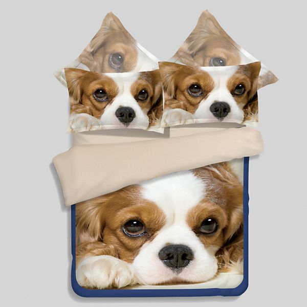 

dog theme bedding twin full  super king single double size duvet cover with pillowcase for children or adult