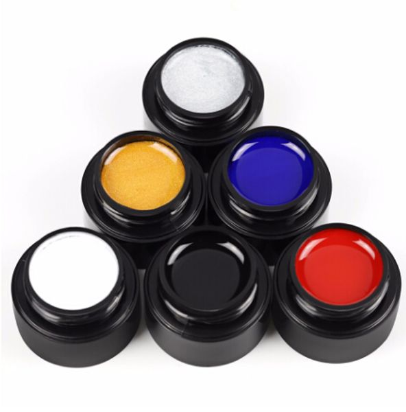 

5ml creative wire drawing nail gel diy web gel varnish flower drawing color pulling silk spider gel nail art tips manicure tools, Red;pink
