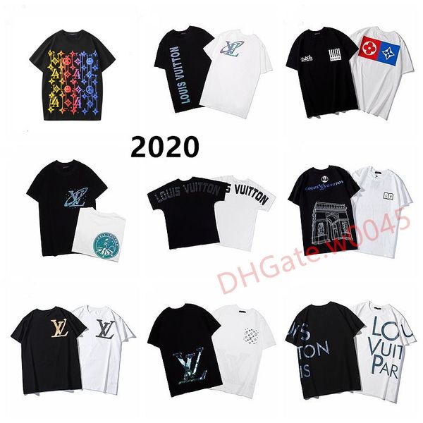 

дизайнер лв Футболка для мужчины Топы футболок вензеля письма печати Роскошных футболки Brands с коротким рукавом футболки женщин 2020