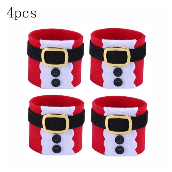 

set of 4pcs cute santa napkin ring napkin buckle for christmas decoration for wedding holidays parties