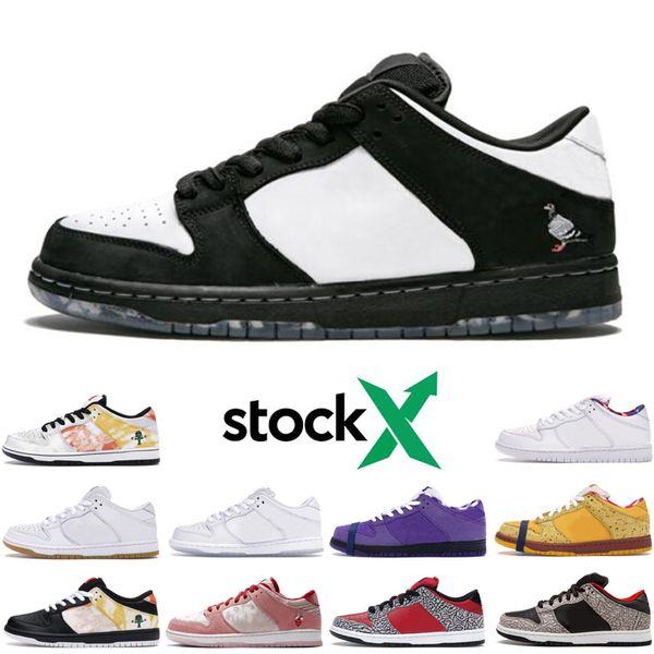 

classic men dunk low basketball shoes black cement black diamond varsity red white gum women sneakers sports skateboard shoes 36-45