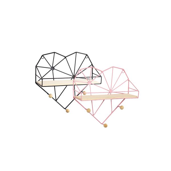 

nordic wrought iron ins storage rack holder postcards mesh frame home bedroom heart-shaped p grid frame wall ps frame