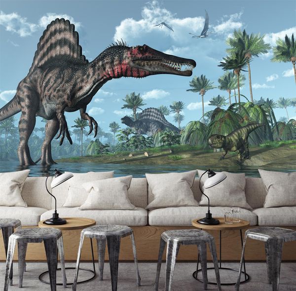 

self-adhesive] 3d dinosaur 905 wall paper mural wall print decal murals