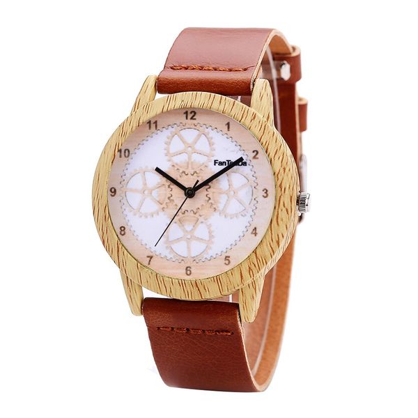 

romantic classic luxury leather strap yellow dial women students quartz watch girls valentine lover simple gifts 2018, Slivery;brown