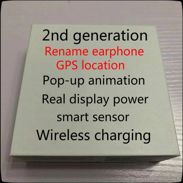 

2019 2nd generation wirele charging with mart en or rename bluetooth earphone po itioning rename earphone h1 chip with gp