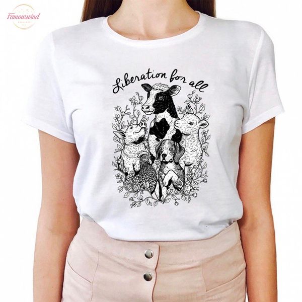 

t shirt women summer t shirt o neck tee print casual short sleeve harajuku gift for vegan shirt, White