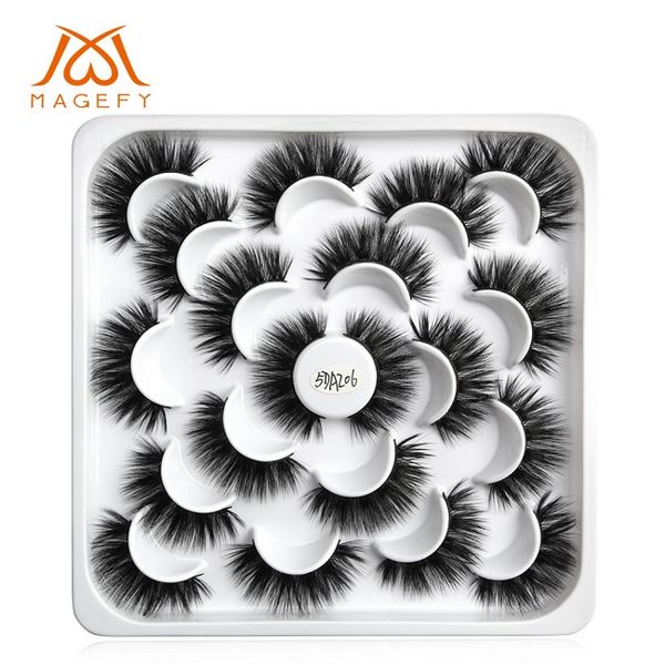 

10 pairs 25mm faux 5d mink lashes natural long false eyelashes dramatic volume fake lashes makeup extension eyelash epacket ing