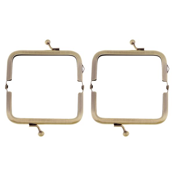 

2 pieces handbag frame with kiss clasp wallet diy crafts, Black