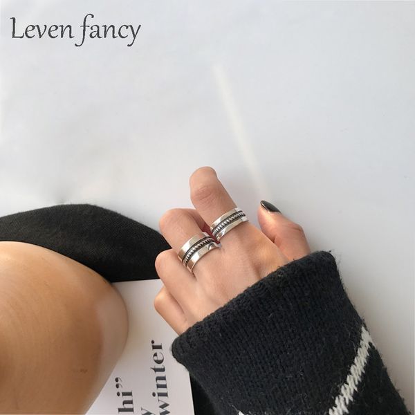

925 sterling silver weave braided rope wide inlay wedding band thumb ring couples engagement open ring for men and women jewelry, Golden;silver