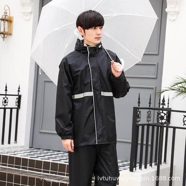 

reflective raincoat - sanitation worker clothes thickening split outdoor labor insurance waterproof overalls raincoat rain