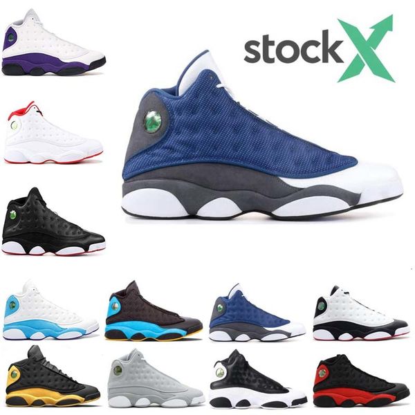 

stock x 13 13s men basketball shoes altitude black cat bred chicago flint cap and gown hyper royal designer trainers sport sneaker 7-13