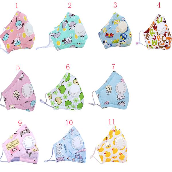 

cartoon mask pm2.5 filter with children valve cotton mouth cover anti-haze printed cartoon facial outdoor proptect masks ffa4117-1, Blue