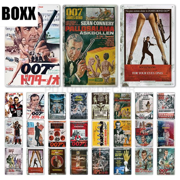 

007 movie metal poster retro classic movie metal tin sign plaque metal vintage wall decor for bar pub club man cave