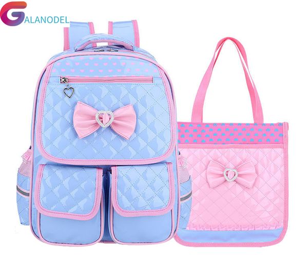 

backpack kids school bags children 2pcs/sets girls waterproof pu backpacks schoolbags kids princess backpack mochila infantil