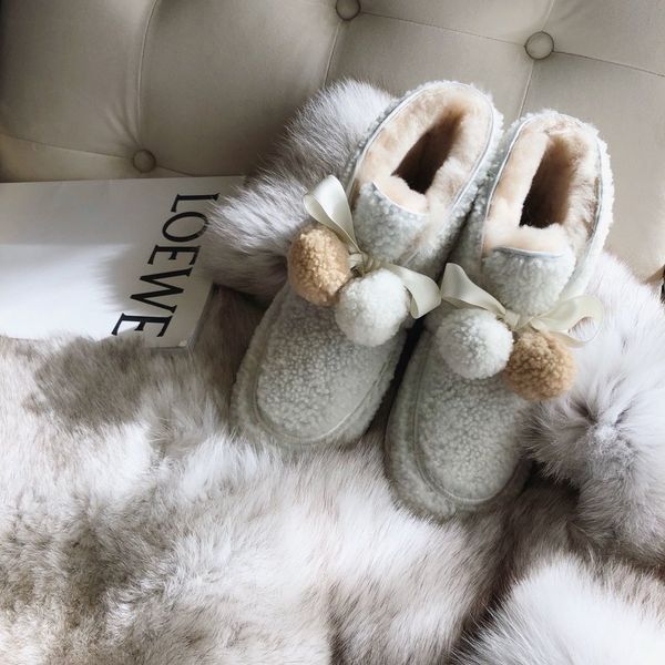 

winter new women's snow boots non-slip buckskin teddy bear boots waterproof wool thick cotton warm shoes women casual shoes 111, Black