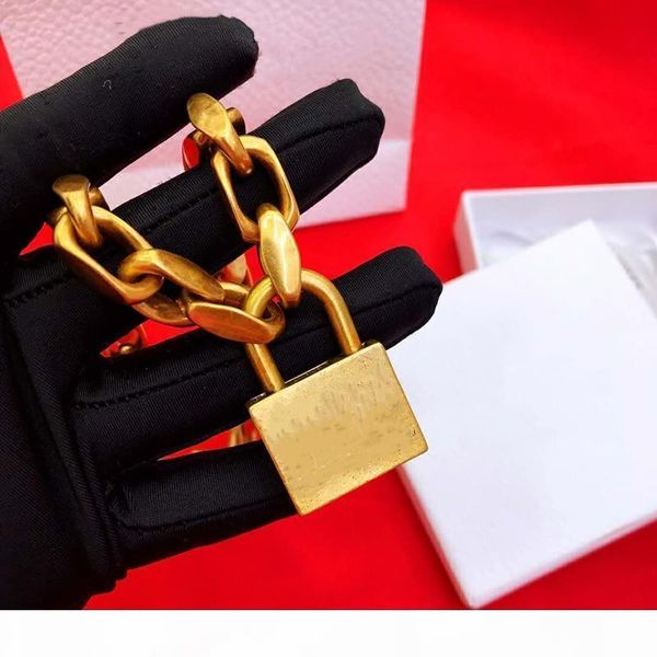 

new fashion women necklace jewlery gold plated lock pendant necklace for girls women for party wedding gift, Silver
