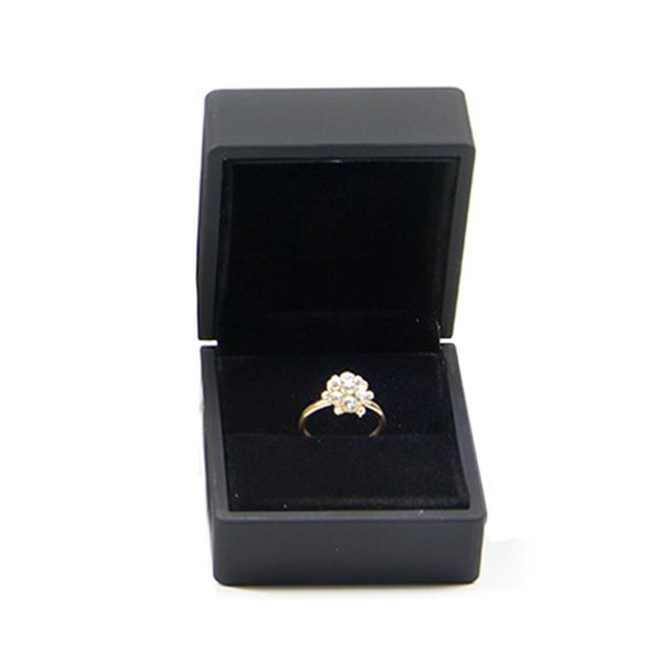 

decoration wedding propose with led lighted ring box case gift storage for engagement packaging mini organizer earring, Pink;blue