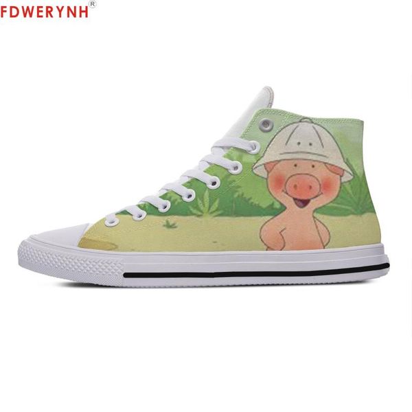 

мужчины полуботинки настроенные холст обувь kawaii для wibbly свиньи high top independent design женщины дышащий на заказ