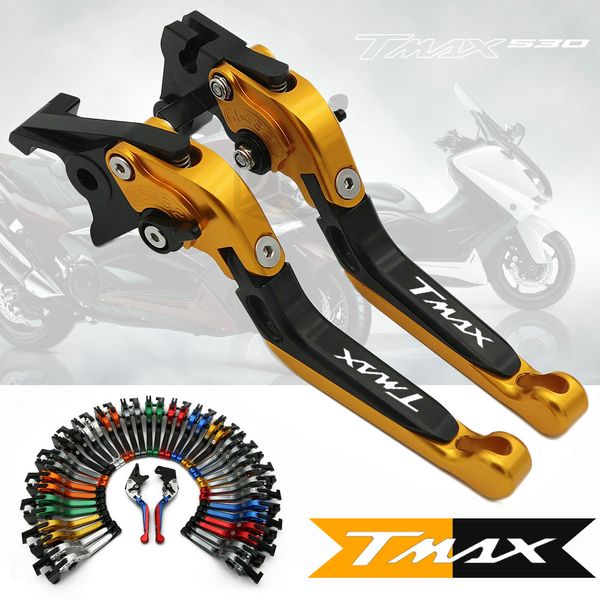 

cnc folding extendable motorcycle brake clutch levers for yamaha tmax530 tmax-530 2012-2017 tmax500 2008-2011