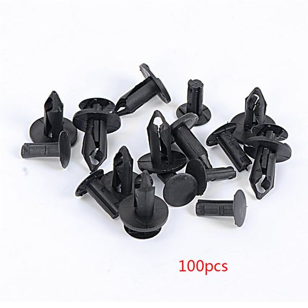 

100pcs black grill fastener rivet push pin clips retainer for jk 07-17 black abs car tools man auto accessories