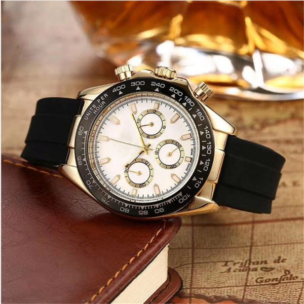

men luxe watch waterproof famous rubber stainless steel dial quartz movement clock business sport watches relogio men's watch 19, Slivery;brown