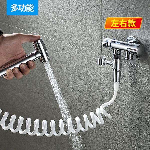 

one into two with spray gun holder tee angle 4 water washing machine faucet toilet partner water