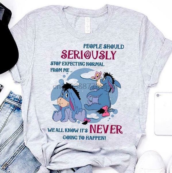 

eeyore people should seriously sexpecting t shirt grey cotton ladies s-3xl, White;black