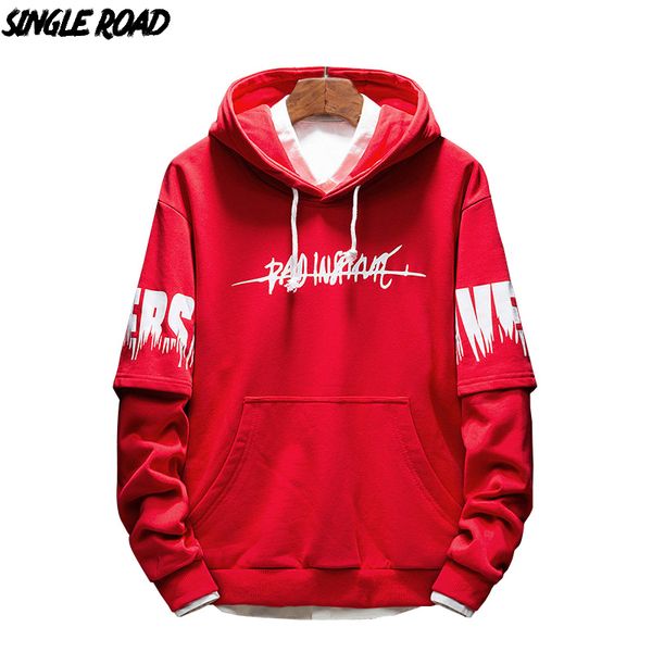 

singleroad hoodies sweatshirt men 2019 harajuku hoodie pullover streetwear hip hop fashions casual print sweatshirts men, Black