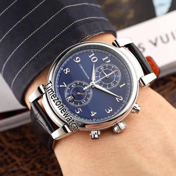 

iw393402 lawrence sports foundation limited edition quartz chronograph mens watch steel case blue dial black leather timezonewatch e25b2, Slivery;brown