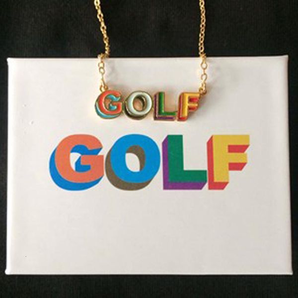 

trend color letter logo necklace golden men women couple hip hop outdoor street accessories festival gift necklace hfhlxl002, Silver