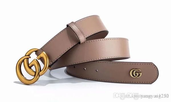 

new designer luxury belt men and women fashion casual belt black coffee belt height quality gold smooth buckle, Black;brown