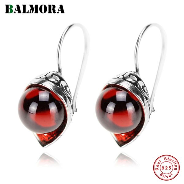 

balmora real 925 sterling silver retro zircon drop wedding earrings for women lover gift ethnic elegant fashion jewelry bijoux