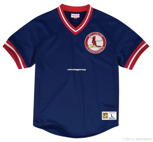 

st. louis mitchell & ness men's "team win" mesh jersey shirt, Black;blue