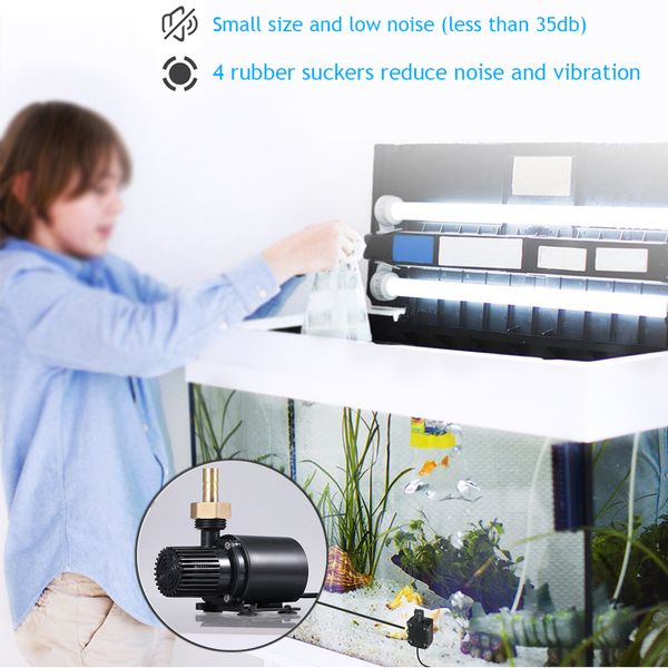 

800l/h dc 12v brushless water pump motor water circulation submersible aquarium water pump for fountain pond fish tank